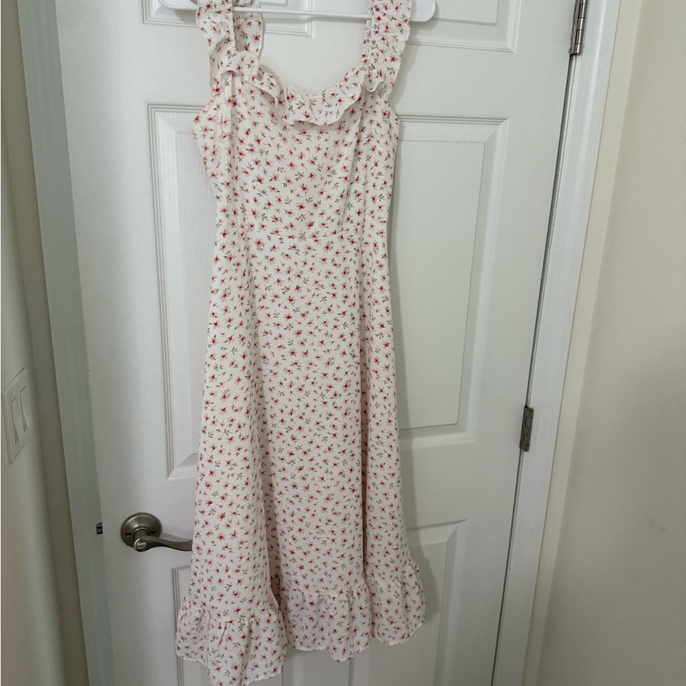 Floral Ruffle Strap Dress